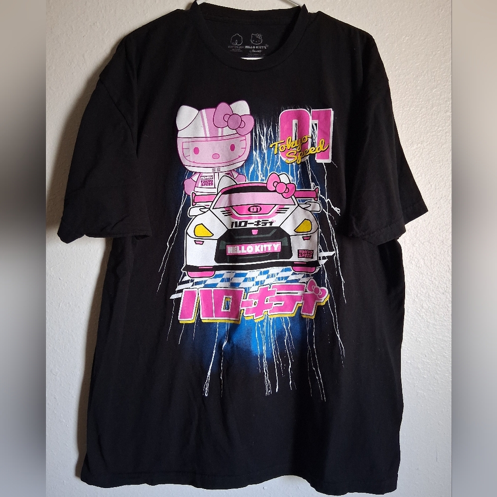 Sanrio Bioworld Hello Kitty Racing Tokyo Drift Lightning Unisex T Shirt